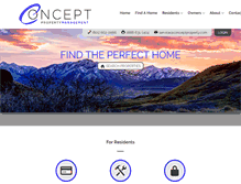 Tablet Screenshot of conceptproperty.com